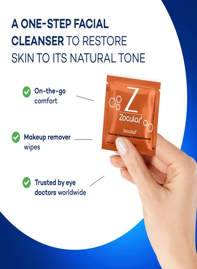 Zocular ZocuZap Face Wipes – Moisturizing Face Cleansing Wipes for Makeup Removal & Gentle Exfoliation with Natural Okra Complex – 15 Count - Image 5